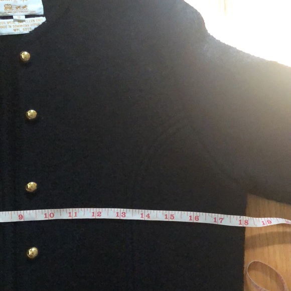 Cropped Button down Black Sweater - Picture 5 of 6